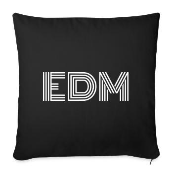 EDM - Housse de coussin décorative 45 x 45 cm - noir - Devant