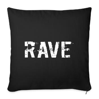 rave - Sofa pillowcase 17,3'' x 17,3'' (45 x 45 cm) - black - Front