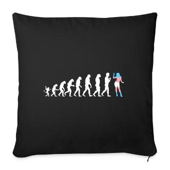 Transgender-Evolution - Sofakissenbezug 45 x 45 cm - Schwarz - Vorne