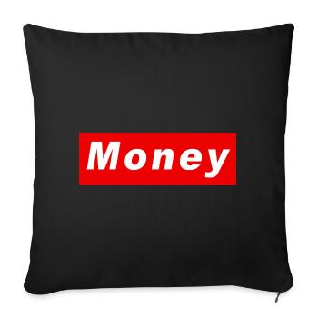 Geld - Sofakissenbezug 45 x 45 cm - Schwarz - Vorne