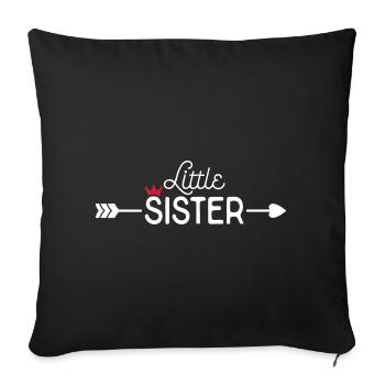 Little Sister - Sofa pillowcase 17,3'' x 17,3'' (45 x 45 cm) - black - Front