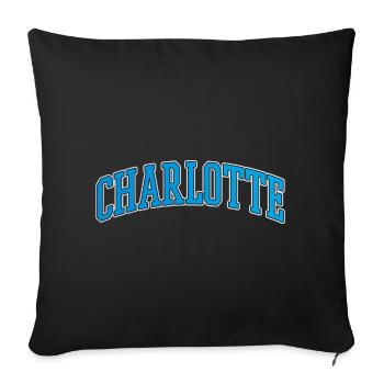 Charlotte Curved Varsity Arc - Sofa pillowcase 17,3'' x 17,3'' (45 x 45 cm) - black - Front
