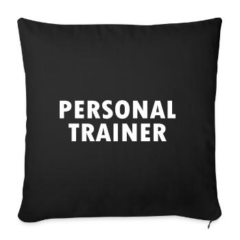 Personal trainer - Sofa pillowcase 17,3'' x 17,3'' (45 x 45 cm) - black - Front