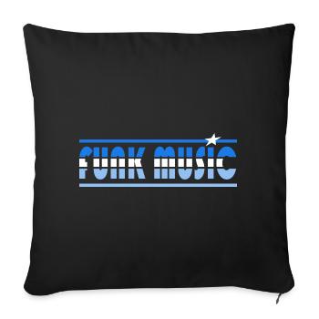 Funk Musik Funky Retro - Sofakissenbezug 45 x 45 cm - Schwarz - Vorne