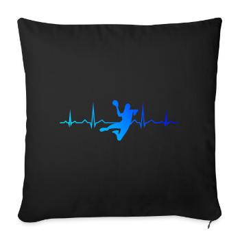 Joueurs de handball Hommes Handball Handball Handball Handball - Housse de coussin décorative 45 x 45 cm - noir - Devant