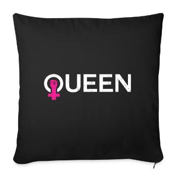 Reine Vénus Féminisme Femmes - Housse de coussin décorative 45 x 45 cm - noir - Devant