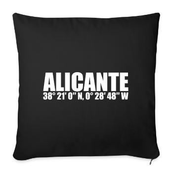 Alicante Coordinates - Sofa pillowcase 17,3'' x 17,3'' (45 x 45 cm) - black - Front