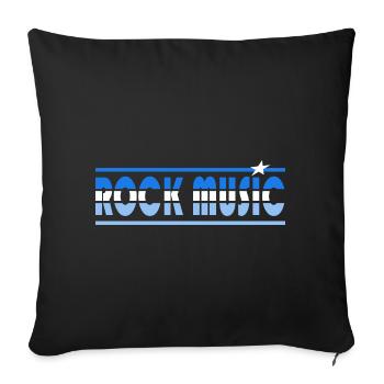 Rock Music Retro - Sofakissenbezug 45 x 45 cm - Schwarz - Vorne