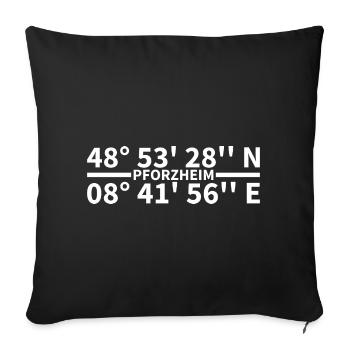 Coordonnées de Pforzheim - Housse de coussin décorative 45 x 45 cm - noir - Devant