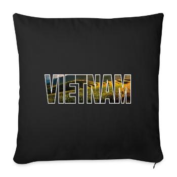 Vietnam - Sofakissenbezug 45 x 45 cm - Schwarz - Vorne