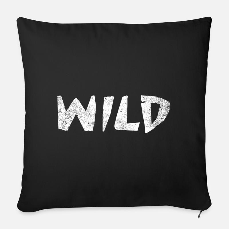 WILD! - Sofakissenbezug 45 x 45 cm - Schwarz