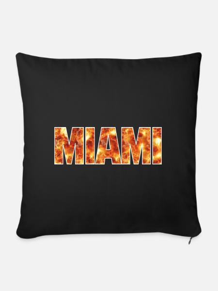Miami - Sofakissenbezug 45 x 45 cm - Schwarz