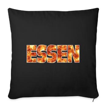 Eat - Sofa pillowcase 17,3'' x 17,3'' (45 x 45 cm) - black - Front