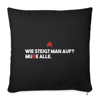 How do you move up? All mutes. - Sofa pillowcase 17,3'' x 17,3'' (45 x 45 cm) - black - Front