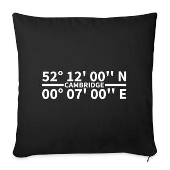 Cambridge coordinates - Sofa pillowcase 17,3'' x 17,3'' (45 x 45 cm) - black - Front