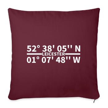 Leicester coordinates - Sofa pillowcase 17,3'' x 17,3'' (45 x 45 cm) - burgundy - Front