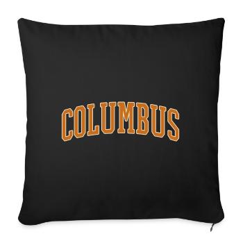 Columbus Varsity Arch - Sofakissenbezug 45 x 45 cm - Schwarz - Vorne