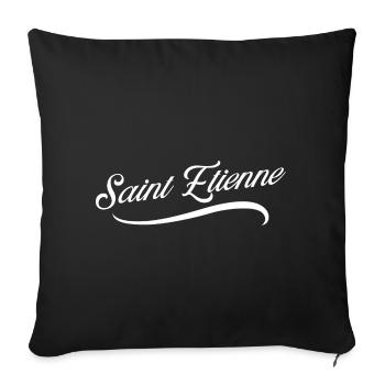 Saint Etienne - Housse de coussin décorative 45 x 45 cm - noir - Devant