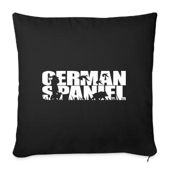 GERMAN SPANIEL Hunting Dogs Hunting Dog Hunter Wilsigns - Sofa pillowcase 17,3'' x 17,3'' (45 x 45 cm) - black - Front