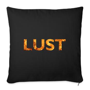 Desire - Sofa pillowcase 17,3'' x 17,3'' (45 x 45 cm) - black - Front