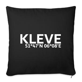 Coordonnées de Clèves - Housse de coussin décorative 45 x 45 cm - noir - Devant