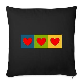 Cadeau pour la fête des mères : Idée de cadeau pour la fête des mères - Housse de coussin décorative 45 x 45 cm - noir - Devant
