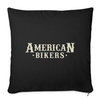 MARCHANDS AMÉRICAINS - Housse de coussin décorative 45 x 45 cm - noir - Devant
