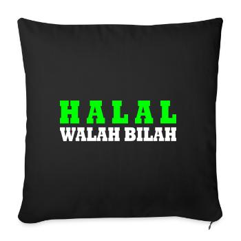 Halal - Housse de coussin décorative 45 x 45 cm - noir - Devant