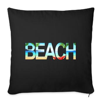 Beach - Sofakissenbezug 45 x 45 cm - Schwarz - Vorne