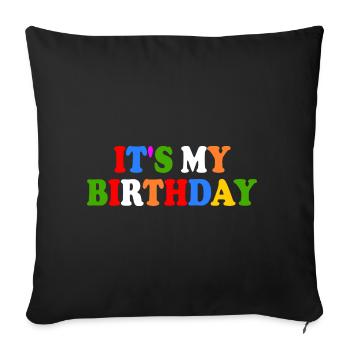 Its my birthday - Housse de coussin décorative 45 x 45 cm - noir - Devant