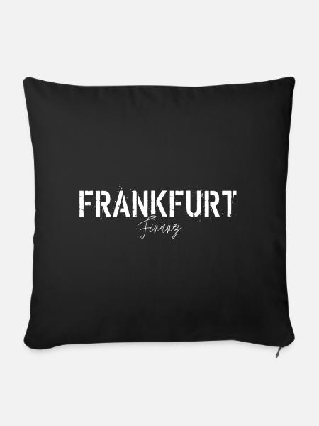 Frankfurt Finanz - Sofakissenbezug 45 x 45 cm - Schwarz