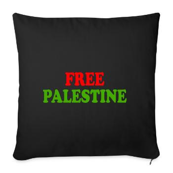 Free palestine - Housse de coussin décorative 45 x 45 cm - noir - Devant