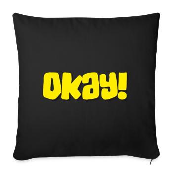 Okay - Sofakissenbezug 45 x 45 cm - Schwarz - Vorne