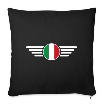 Italian Flair T-Shirt - Sofa pillowcase 17,3'' x 17,3'' (45 x 45 cm) - black - Front