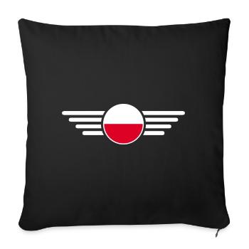 Poland Style T-Shirt - Sofa pillowcase 17,3'' x 17,3'' (45 x 45 cm) - black - Front