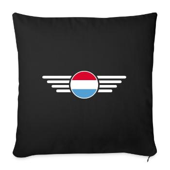 T-shirt de style luxembourgeois - Housse de coussin décorative 45 x 45 cm - noir - Devant