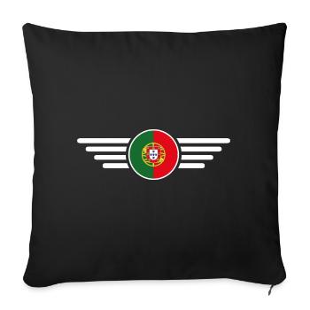 Portugal Style T-Shirt - Sofa pillowcase 17,3'' x 17,3'' (45 x 45 cm) - black - Front