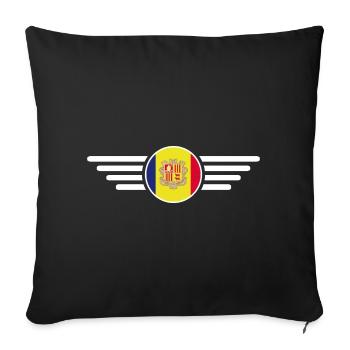 Andorra Style Design T-Shirt - Sofa pillowcase 17,3'' x 17,3'' (45 x 45 cm) - black - Front