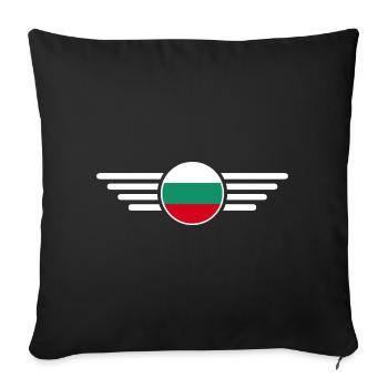 Bulgaria Style Design T-Shirt - Sofa pillowcase 17,3'' x 17,3'' (45 x 45 cm) - black - Front