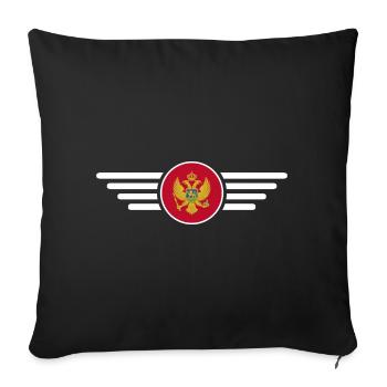 Montenegro Style Design T-Shirt - Sofa pillowcase 17,3'' x 17,3'' (45 x 45 cm) - black - Front