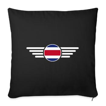 Costa Rica Style Design T-Shirt - Sofa pillowcase 17,3'' x 17,3'' (45 x 45 cm) - black - Front