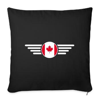 Canada Style Design T-Shirt - Sofa pillowcase 17,3'' x 17,3'' (45 x 45 cm) - black - Front