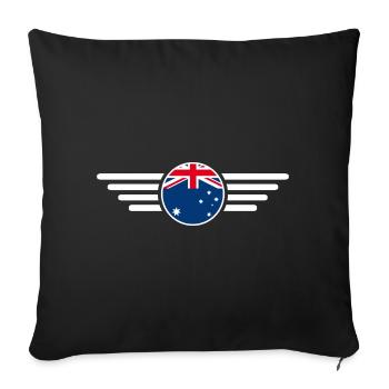 Australia Style Design T-Shirt - Sofa pillowcase 17,3'' x 17,3'' (45 x 45 cm) - black - Front