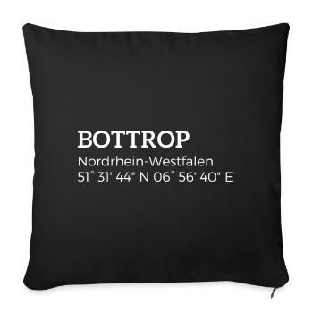 Bottrop Nordrhein-Westfalen Koordinaten - Sofakissenbezug 45 x 45 cm - Schwarz - Vorne