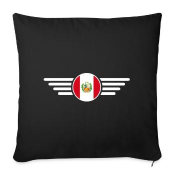 Peru Peruvian Style Design T-Shirt - Sofa pillowcase 17,3'' x 17,3'' (45 x 45 cm) - black - Front
