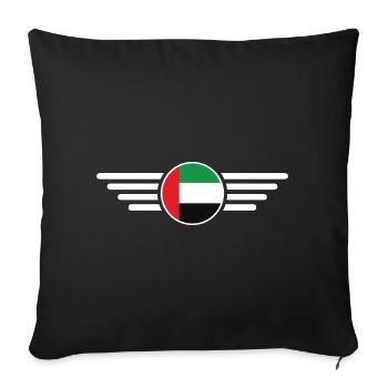 United Arab Emirates Style Design T-Shirt - Sofa pillowcase 17,3'' x 17,3'' (45 x 45 cm) - black - Front