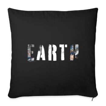 EARTH ART - Sofa pillowcase 17,3'' x 17,3'' (45 x 45 cm) - black - Front