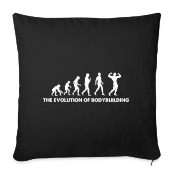 L’évolution de la musculation - Housse de coussin décorative 45 x 45 cm - noir - Devant