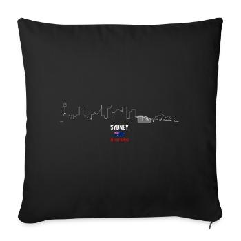 Sydney Skyline Line Art Australia - Sofa pillowcase 17,3'' x 17,3'' (45 x 45 cm) - black - Front