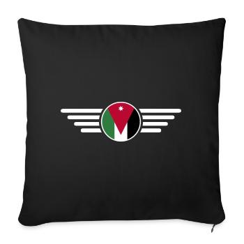 J’aime Jordan, T-shirt Style Design - Housse de coussin décorative 45 x 45 cm - noir - Devant